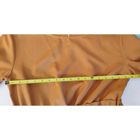 entro Women's Caramel Drawstring Dress With Pockets, Size‎ S - Picture 7 of 8